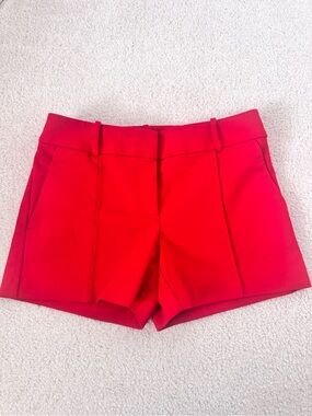 Loft Women’s Red Tailored High-Waist Shorts